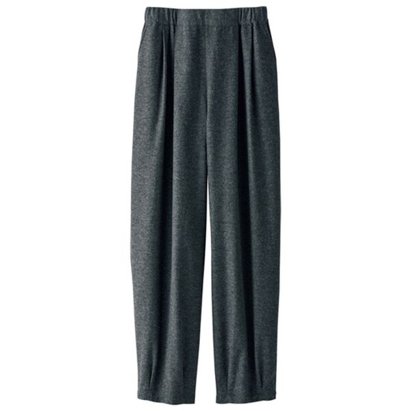 BELLUNA（ベルーナ）の「綿１００％なめらかゆったりパンツ（フルレングスパンツ）」｜杢チャコール