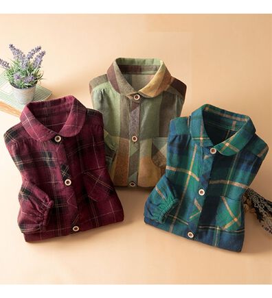 「【３枚組】家事らく！ほっこりビックチェックシャツ（ホームウェア）」