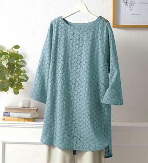 BELLUNA（ベルーナ）の「綿１００％サークルレース素材チュニック（チュニック）」｜詳細画像