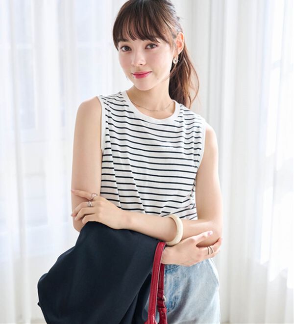 RANAN（ラナン）の「＜BC＞綿100％ひんやりタンクトップ（カットソー）」｜詳細画像