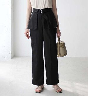 GeeRA（ジーラ）の「レイヤードラップパンツ（フルレングスパンツ）」｜ブラック