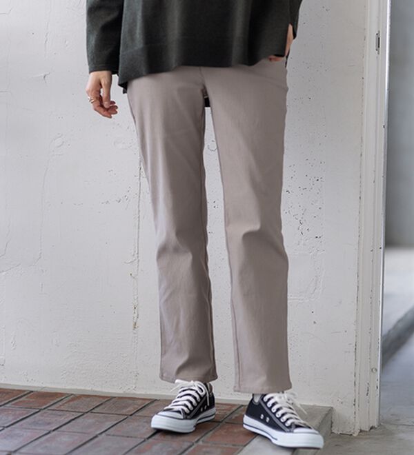 BELLUNA（ベルーナ）の「【選べる裏起毛】静電気防止！ヘリンボーンブーツカットパンツ（フルレングスパンツ）」｜詳細画像