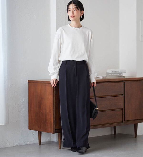 RANAN（ラナン）の「多機能ベーシックオーバーサイズ長袖Tシャツ（Tシャツ）」｜詳細画像