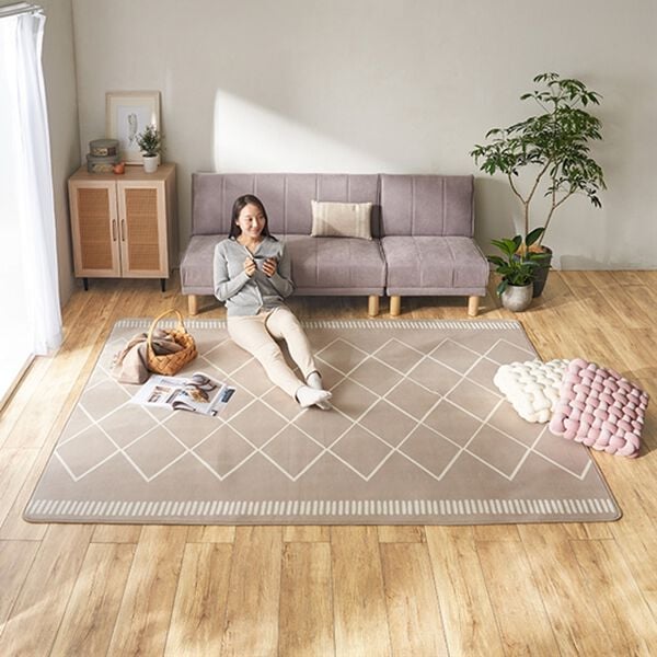 iellio（イエリオ）の「北欧調洗えるはっ水フランネルラグ＜ロングシーズン・床暖対応・洗濯可能・ウォッシャブル・おしゃれ・はっ水＞（ラグ）」｜詳細画像