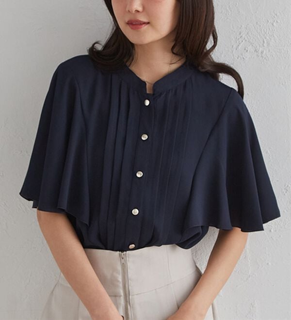 RANAN（ラナン）の「【新色追加】ひんやり！ピンタックフレアー袖ブラウス（ブラウス）」｜詳細画像