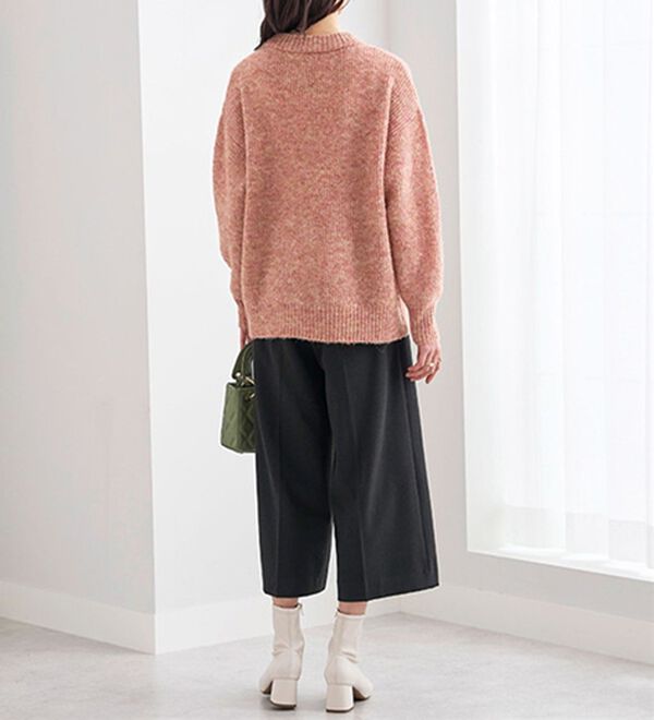 BELLUNA（ベルーナ）の「サマ見え（スーパーウォーム）ウール調センタープレスクロップドパンツ（クロップドパンツ）」｜詳細画像