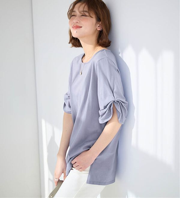 Viola e Viola（ヴィオラ エ ヴィオラ）の「綿１００％袖タックチュニック（チュニック）」｜詳細画像
