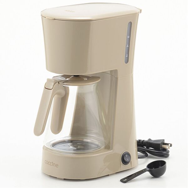 「お洒落コーヒーメーカー（キッチン家電・調理家電）」｜グレージュ