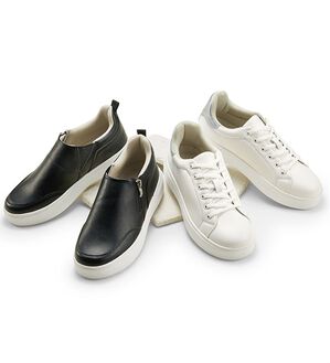 「【２足セット】サッと履けるコートタイプスニーカー（スニーカー）」｜詳細画像