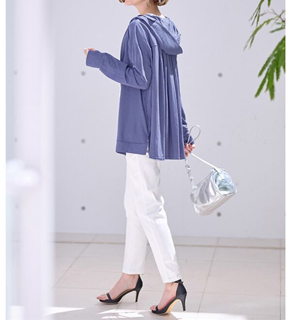 BELLUNA（ベルーナ）の「絶対に焼けたくない！後プリーツＵＶパーカー（パーカー）」｜詳細画像