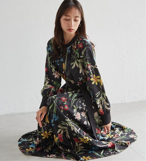 RANAN（ラナン）の「レトロフラワーシャツワンピース（プリントワンピース）」｜詳細画像