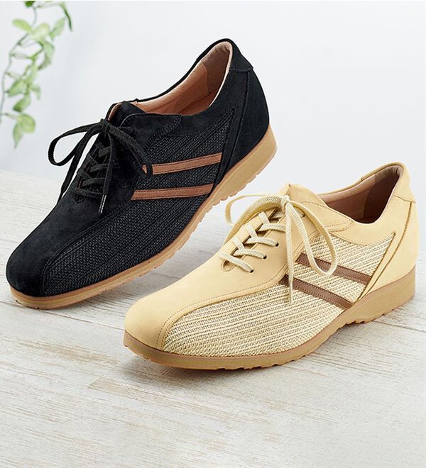 日本製 メッシュレザーアップスニーカー - ベルーナ【公式】