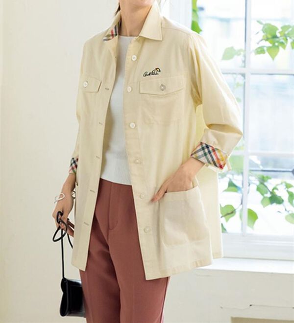 ルフラン（ルフラン）の「【ＡＰ】パナマ織ロングブルゾン（ブルゾン）」｜詳細画像