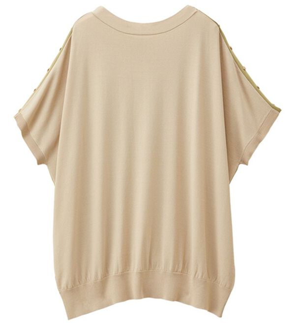 RANAN（ラナン）の「ひんやり！バイカラードルマンニットチュニック（ニット・セーター）」｜詳細画像