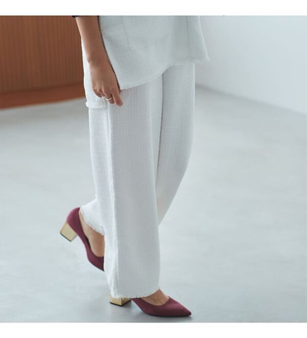 RANAN（ラナン）の「ツイードワイドパンツ（フルレングスパンツ）」｜詳細画像