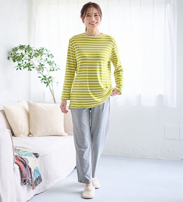 LAVIENNE（ラヴィエンヌ）の「綿１００％スムースパジャマ（パジャマ・ルームウェア）」｜詳細画像