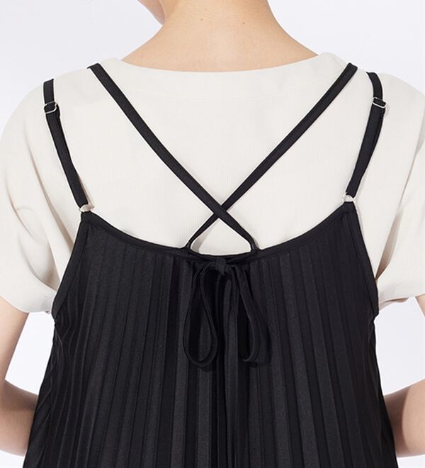 BELLUNA（ベルーナ）の「バックリボン使いプリーツキャミワンピース（その他ワンピース）」｜詳細画像