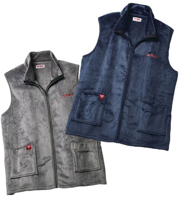 「【２色組】＜着るホカロン＞ふんわりポカポカベスト（メンズベスト）」｜2色組