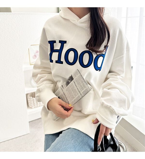 GeeRA（ジーラ）の「裏毛ロゴプリントパーカー（パーカー）」｜詳細画像