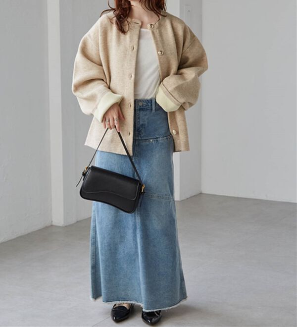 RANAN（ラナン）の「裏配色ゴールド調ボタンニットコーディガン（ニットカーディガン）」｜詳細画像