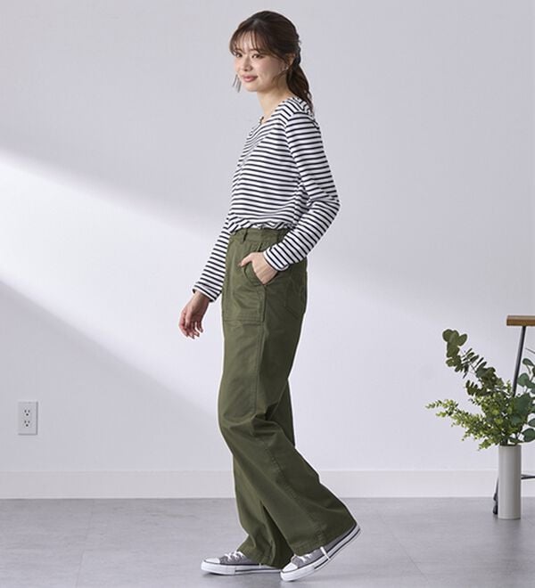 BELLUNA（ベルーナ）の「大人のきれいめベイカーチノパンツ（フルレングスパンツ）」｜詳細画像