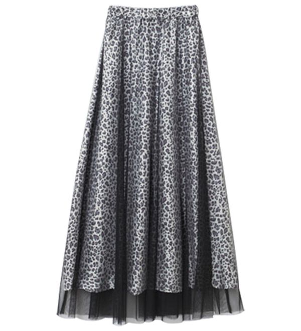 RANAN（ラナン）の「アニマル柄チュールレイヤードスカート（ロングスカート）」｜詳細画像