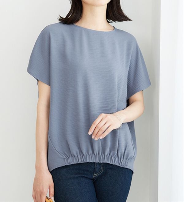 BELLUNA（ベルーナ）の「【2つの機能付き】お手入れ楽々！裾ギャザープルオーバー（ブラウス）」｜詳細画像