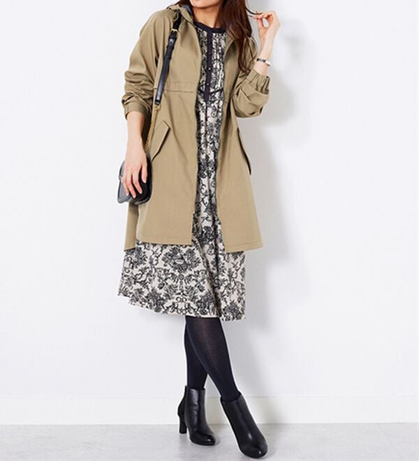 BELLUNA（ベルーナ）の「はっ水加工ボンディング素材ロング丈パーカー（ハーフコート）」｜詳細画像