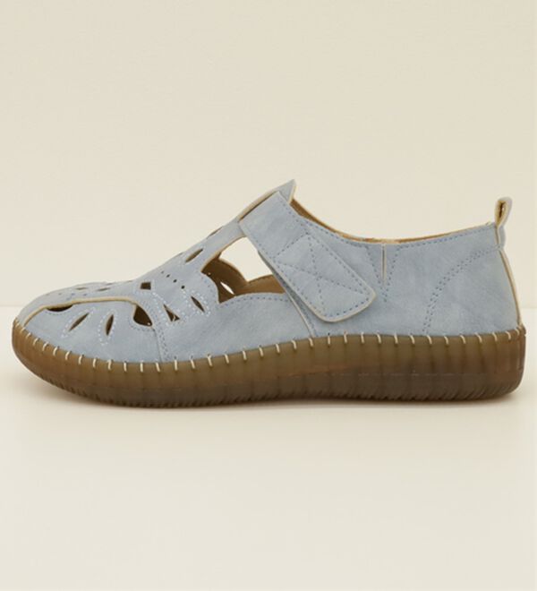 BELLUNA（ベルーナ）の「ステッチ使いゆったりカットワークサンダル（サンダル・ミュール）」｜詳細画像