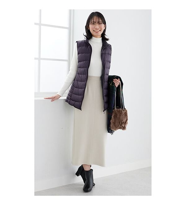 BELLUNA（ベルーナ）の「フレンチダウン使いロング丈ベスト（ベスト）」｜詳細画像
