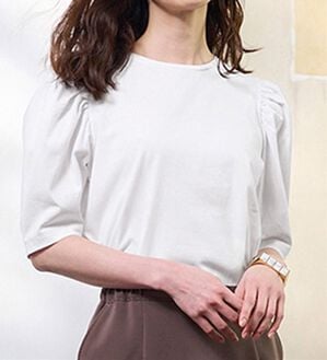 RANAN（ラナン）の「機能付！パワーショルダープルオーバー（カットソー）」｜オフホワイト