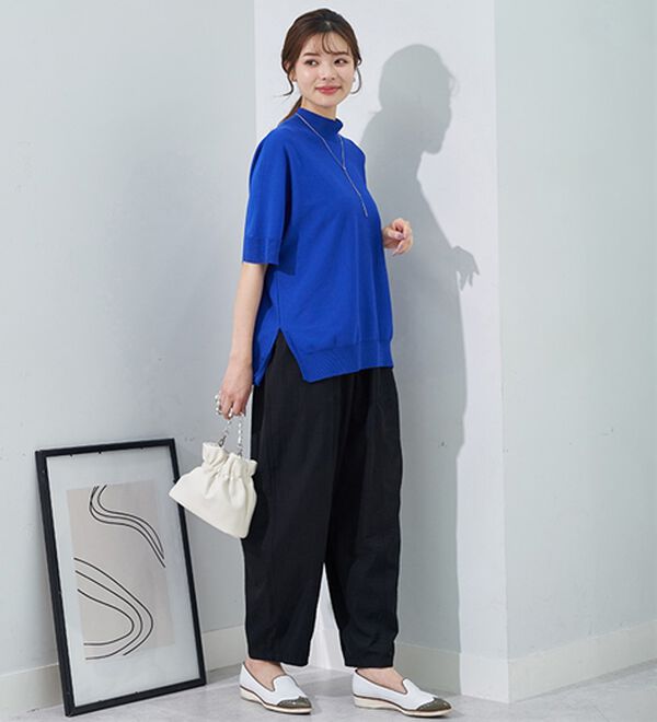 BELLUNA（ベルーナ）の「ガシガシ洗える！涼しげ夏用ドルマンニット（ニット・セーター）」｜詳細画像