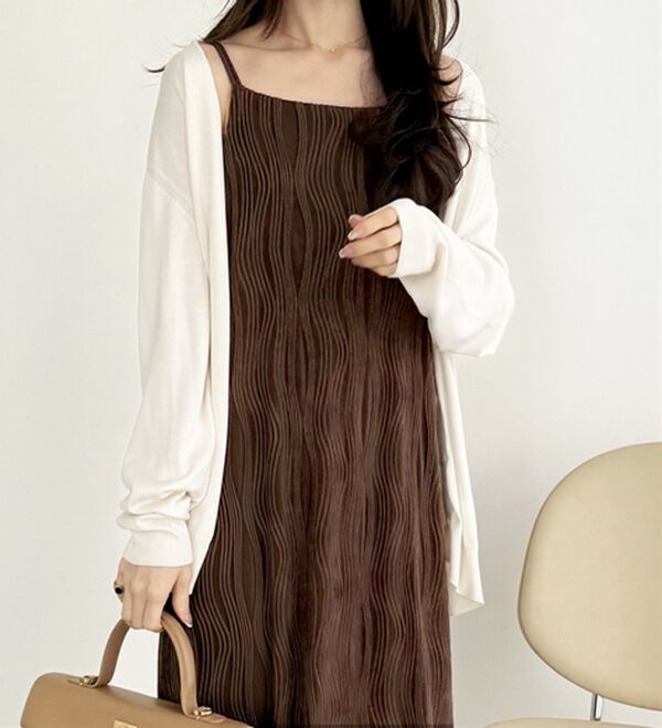 GeeRA（ジーラ）の「ウェーブジャガードキャミワンピース（その他ワンピース）」｜詳細画像