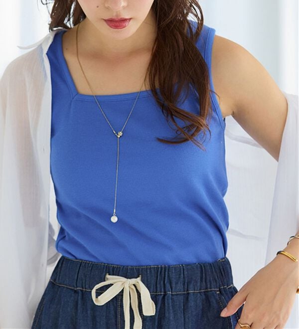 Viola e Viola（ヴィオラ エ ヴィオラ）の「保冷剤ポケット付スクエアタンクトップ（タンクトップ・キャミソール）」｜詳細画像