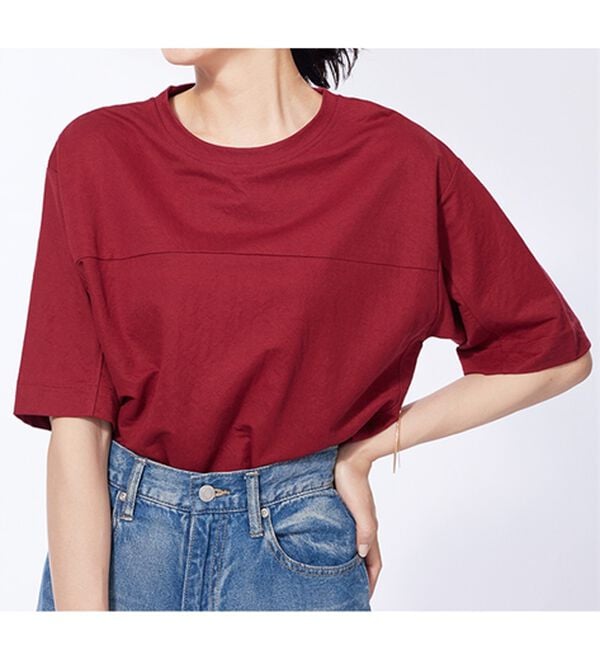 BELLUNA（ベルーナ）の「涼感素材切替デザインプルオーバー（カットソー）」｜詳細画像