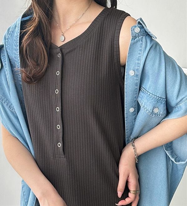 GeeRA（ジーラ）の「全骨格対応！前後２ＷＡＹ細見えタンクワンピース（カットソーワンピース）」｜詳細画像