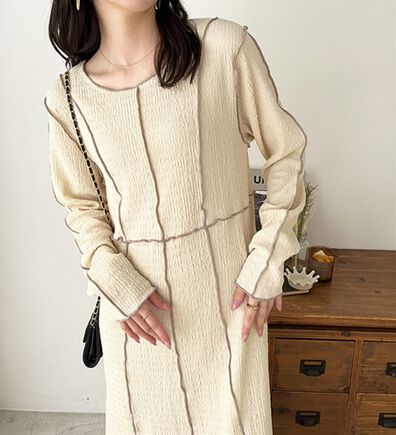 GeeRA（ジーラ）の「配色メローワンピース（カットソーワンピース）」