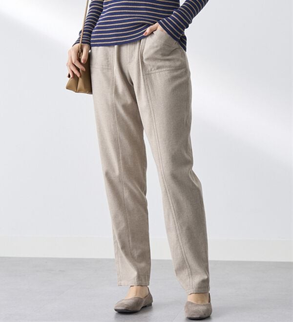 BELLUNA（ベルーナ）の「綿１００％やわらかゆるパンツ（フルレングスパンツ）」｜詳細画像