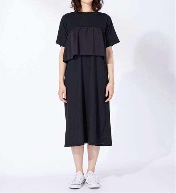 BELLUNA（ベルーナ）の「胸元フリルデザインワンピース（その他ワンピース）」｜詳細画像