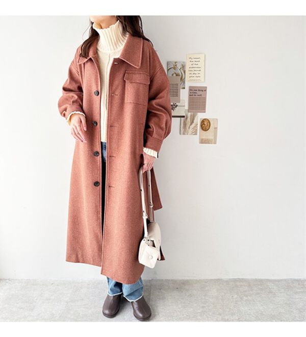 GeeRA（ジーラ）の「ポケットデザインステンカラーコート（ロングコート）」｜詳細画像