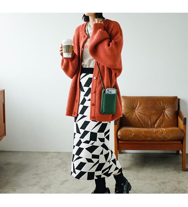 GeeRA（ジーラ）の「ジャカードニットナロースカート（ロングスカート）」｜詳細画像