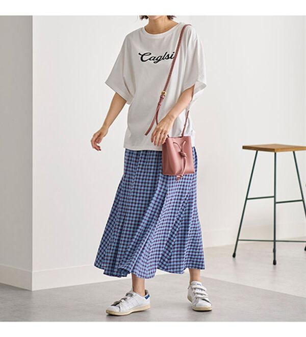BELLUNA（ベルーナ）の「脱マンネリ！フロッキープリントドルマンＴシャツ（カットソー）」｜詳細画像