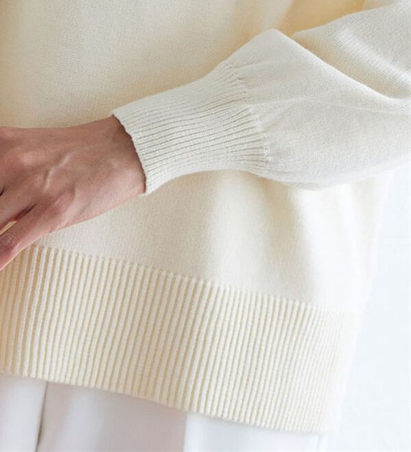 Pierrot（ピエロ）の「レーヨン混ボリュームスリーブタートルネックニット（ニット・セーター）」｜詳細画像