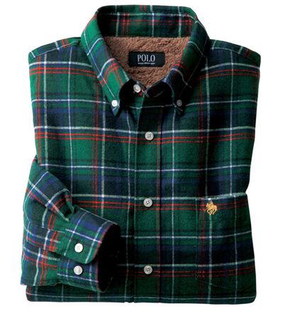 「＜ポロ・ビーシーエス＞裏ボアチェックシャツ（メンズシャツ）」