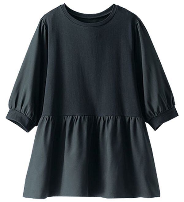 BELLUNA（ベルーナ）の「異素材切替ペプラムチュニック（チュニック）」｜詳細画像