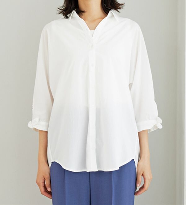 BELLUNA（ベルーナ）の「イージーケア！袖リボンシャツチュニック（チュニック）」｜詳細画像