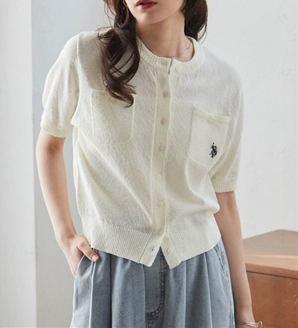 RANAN（ラナン）の「＜U.S.POLO ASSN.＞ コンパクトニットカーデ（ニットカーディガン）」｜詳細画像