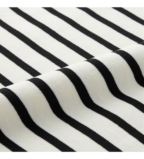 GeeRA（ジーラ）の「さらっと素材パネルボーダーショートニット（ニット・セーター）」｜詳細画像