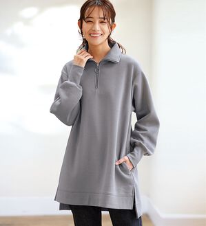 BRIEFING ハーフジップ グレー レディースウェア ブリーフィング（BRIEFING）（レディース）ゴルフウェア 3Dロゴハーフ