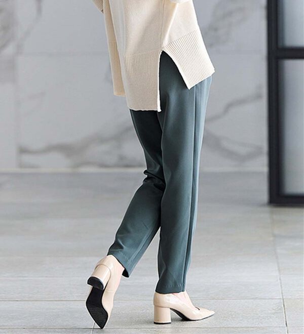 RANAN（ラナン）の「【選べる股下】美脚シルエットタックパンツ（股下６１・６５ｃｍ）（フルレングスパンツ）」｜詳細画像